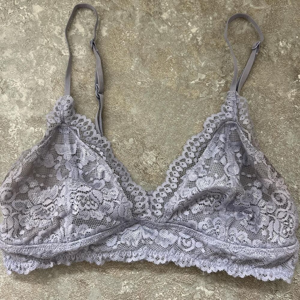 Aritzia Women's Purple and Grey Bra